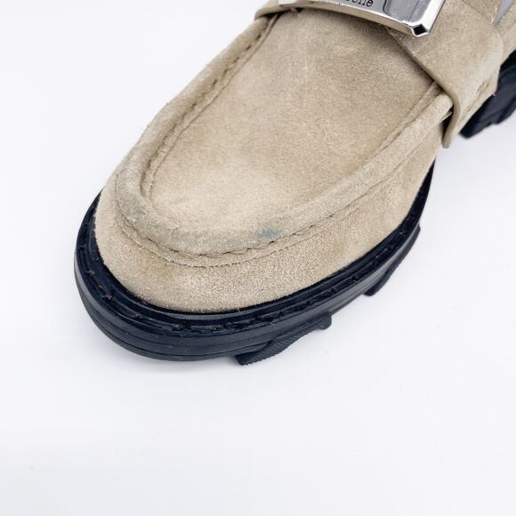 Rag & Bone Women's Shiloh 2.0 Loafers Lug Sole Tan Suede Size EU 35 US 5.5 - Picture 11 of 13